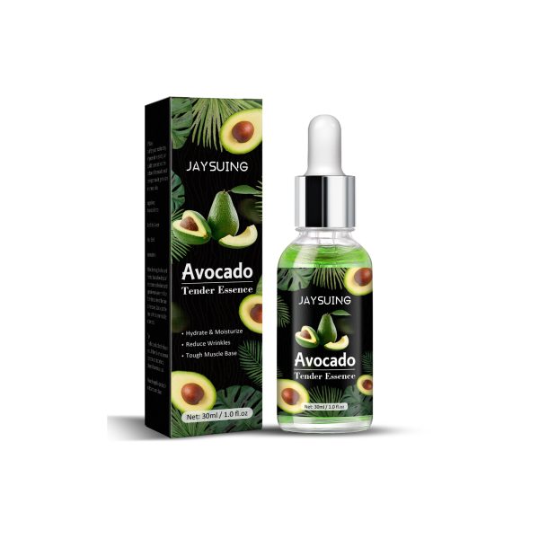 Jaysuing Avocado Serum, Brightening Facial Tone, Lightening Fine Lines, Moisturizing Skin Essence