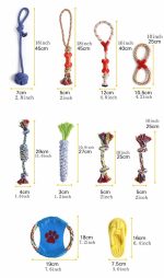 Fast Shipping 10 pcs Assorted Braided Cotton Rope dog Chew toys - Image 2