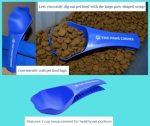 2in1 Paw-shaped Durable and Sturdy Pet Food Scoop/Clip (1 cup) - Image 3