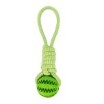 Durable Rubber Ball Chew Toy with Cotton Rope - Image 5